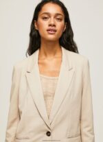 Buff Plain Blazer With Shoulder Pads Pepe Jeans L20F2F134 Women - Image 3