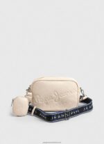 Buttermilk Embossed Logo Maxi Crossbody Bag Pepe Jeans L20F2F712 Women - Image 2