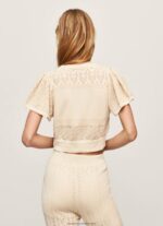 Buttermilk Fine Knit Openwork Cardigan Pepe Jeans L20F2F265 Women - Image 4
