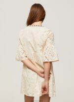 Buttermilk Padma Dress With Openwork Details Pepe Jeans L20F2F152 Women - Image 4