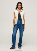 Buttermilk Rubber Patch Logo Padded Waistcoat Pepe Jeans L20F2F132 Women - Image 2