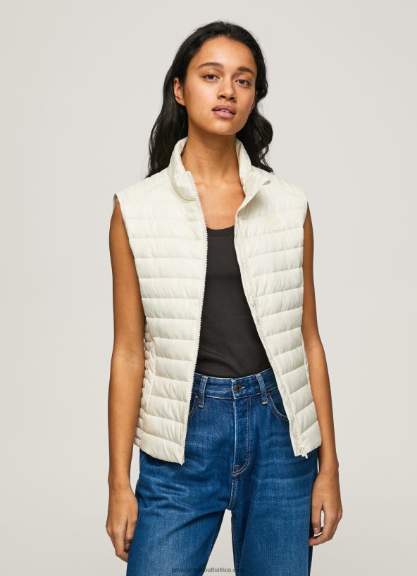 buttermilk_rubber_patch_logo_padded_waistcoat_pepe_jeans_l20f2f132_women.jpg Buttermilk Rubber Patch Logo Padded Waistcoat Pepe Jeans L20F2F132 Women - Image 1