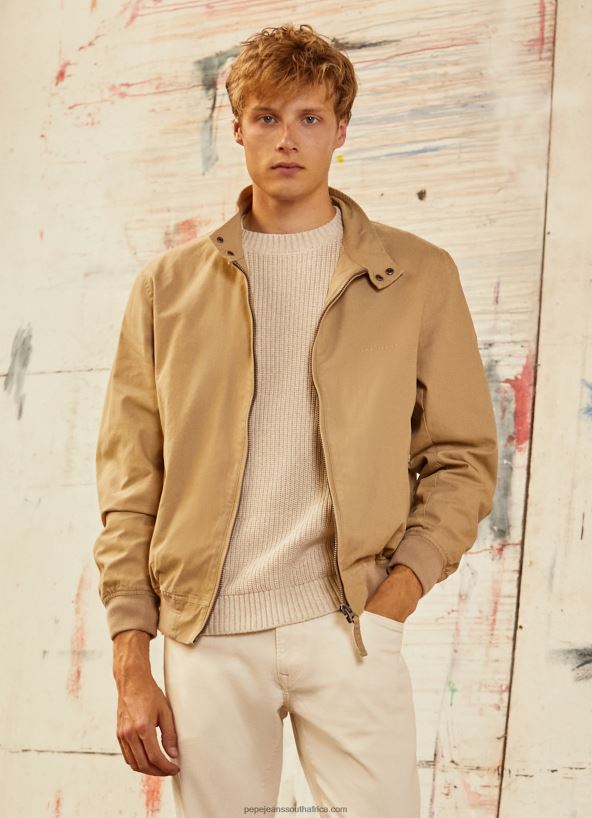 camel_cotton_harrington_jacket_pepe_jeans_l20f2f830_men.jpg Camel Cotton Harrington Jacket Pepe Jeans L20F2F830 Men - Image 1