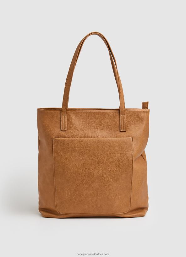 camel_embossed_logo_tote_bag_pepe_jeans_l20f2f710_women.jpg Camel Embossed Logo Tote Bag Pepe Jeans L20F2F710 Women - Image 1