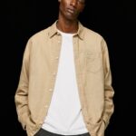 Camel Parker Long Sleeved Shirt Pepe Jeans L20F2F1039 Men