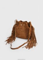 Camel Suede Bucket Bag Pepe Jeans L20F2F724 Women - Image 3