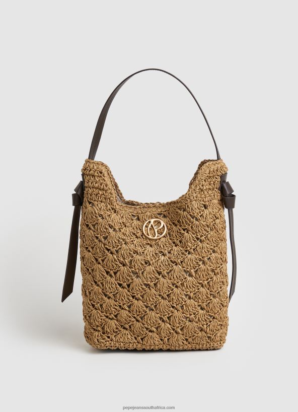 caramel_woven_straw_tote_pepe_jeans_l20f2f717_women.jpg Caramel Woven Straw Tote Pepe Jeans L20F2F717 Women - Image 1
