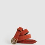 Cedar Wood Circular Logo Suade Belt Pepe Jeans L20F2F763 Women