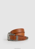 Cedar Wood Circular Logo Suade Belt Pepe Jeans L20F2F763 Women - Image 5