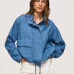 Chambray Relaxed Fit Linen Jacket Pepe Jeans L20F2F128 Women