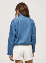 Chambray Relaxed Fit Linen Jacket Pepe Jeans L20F2F128 Women - Image 4