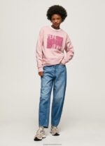 Cloudy Pink Cotton Logo Jumper Pepe Jeans L20F2F285 Women - Image 2