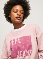 Cloudy Pink Cotton Logo Jumper Pepe Jeans L20F2F285 Women - Image 3