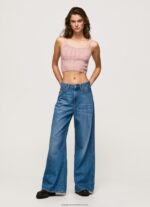 Cloudy Pink Knit Straps Top Pepe Jeans L20F2F247 Women - Image 2