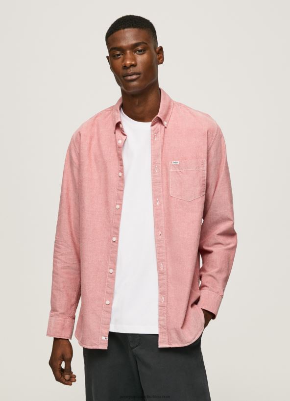 cloudy_pink_lowell_regular_fit_oxford_shirt_pepe_jeans_l20f2f1048_men.jpg Cloudy Pink Lowell Regular Fit Oxford Shirt Pepe Jeans L20F2F1048 Men - Image 1