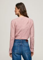 Cloudy Pink Openwork V Neck Cardigan Pepe Jeans L20F2F248 Women - Image 3