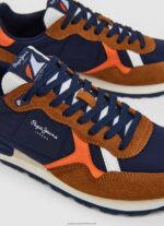 Cognac Brit Man Studio Retro Sneakers Pepe Jeans L20F2F1176 Men - Image 5