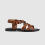 Cognac Hayes Rome Flat Sandals Pepe Jeans L20F2F655 Women