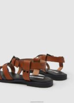 Cognac Hayes Rome Flat Sandals Pepe Jeans L20F2F655 Women - Image 4
