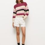 Dark Blush Striped Round Neck Jersey Pepe Jeans L20F2F262 Women