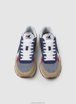 Dark Denim Brit Man Combined Sneakers Pepe Jeans L20F2F1175 Men - Image 2