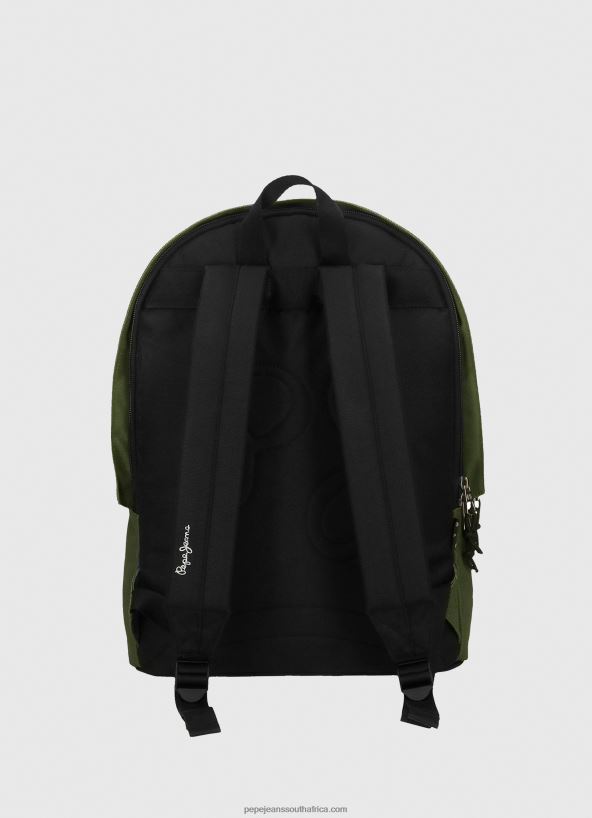 Dark Green Aris Double Zip Performance Backpack Pepe Jeans L20F2F753 Women - Image 3