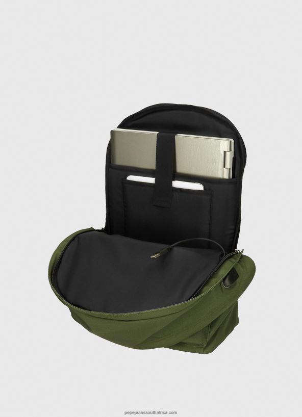 Dark Green Aris Double Zip Performance Backpack Pepe Jeans L20F2F753 Women - Image 5