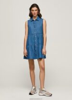 Denim Arya Short Denim Dress Pepe Jeans L20F2F183 Women - Image 2