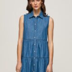 Denim Arya Short Denim Dress Pepe Jeans L20F2F183 Women
