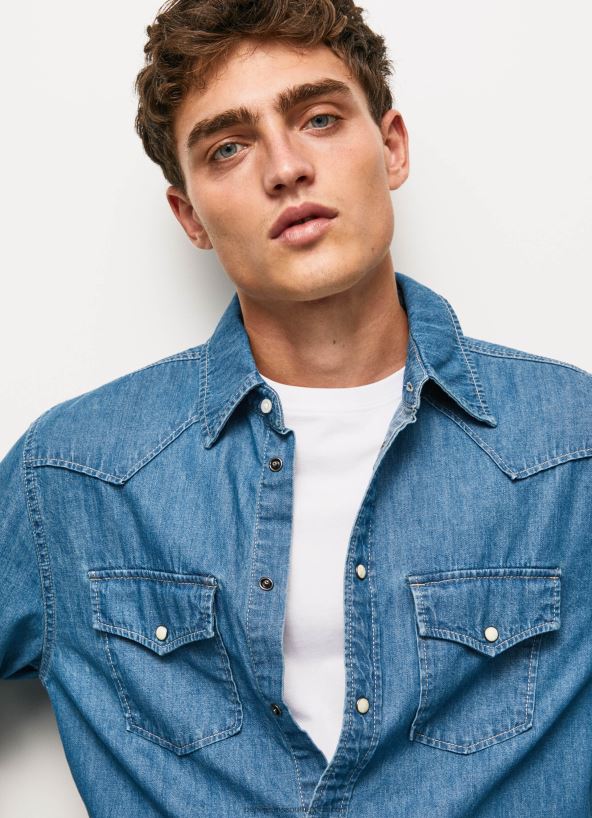 denim_carson_regular_fit_denim_shirt_pepe_jeans_l20f2f1020_men.jpg Denim Carson Regular Fit Denim Shirt Pepe Jeans L20F2F1020 Men - Image 1