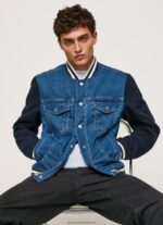 Denim Combined Fabric Jacket Pepe Jeans L20F2F846 Men - Image 2