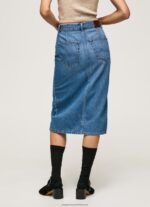 Denim Cotton Denim Midi Skirt Pepe Jeans L20F2F100 Women - Image 4