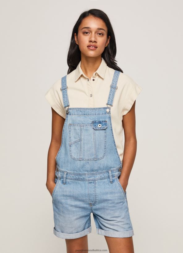 denim_cotton_denim_short_dungarees_pepe_jeans_l20f2f175_women.jpg Denim Cotton Denim Short Dungarees Pepe Jeans L20F2F175 Women - Image 1