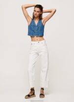 Denim Cropped Fit Denim Waistcoat Pepe Jeans L20F2F319 Women - Image 2