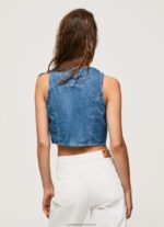 Denim Cropped Fit Denim Waistcoat Pepe Jeans L20F2F319 Women - Image 4