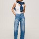 Denim Dover High Waisted Relaxed Fit Jeans Pepe Jeans L20F2F84 Women