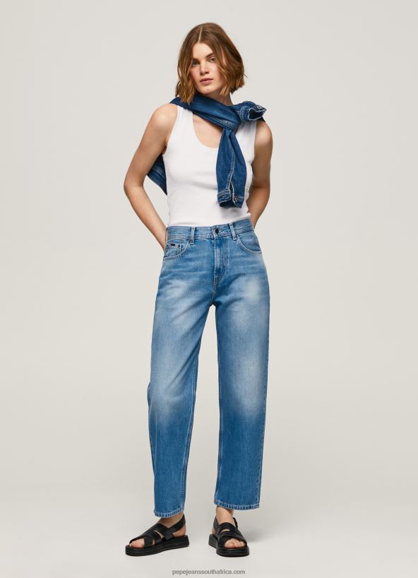 Denim Dover High Waisted Relaxed Fit Jeans Pepe Jeans L20F2F84 Women - Image 1