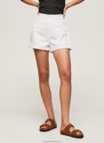 Denim Embroidered Flower Denim Shorts Pepe Jeans L20F2F512 Women - Image 3