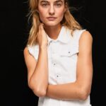 Denim Embroidered Flower Denim Waistcoat Pepe Jeans L20F2F130 Women
