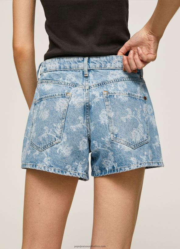 Denim Floral Print Denim Shorts Pepe Jeans L20F2F502 Women - Image 5