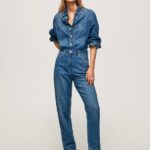Denim Long Cotton Denim Jumpsuit Pepe Jeans L20F2F147 Women