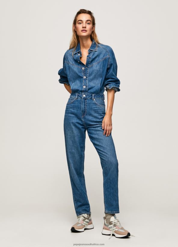 denim_long_cotton_denim_jumpsuit_pepe_jeans_l20f2f147_women.jpg Denim Long Cotton Denim Jumpsuit Pepe Jeans L20F2F147 Women - Image 1