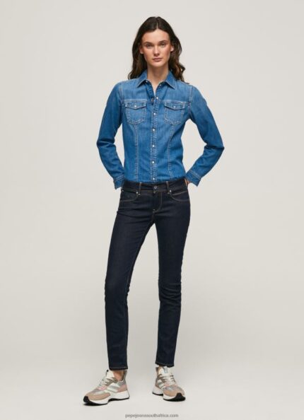 Denim New Brooke Slim Fit Mid Waist Jeans Pepe Jeans L20F2F9 Women