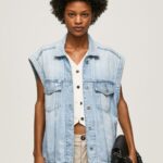 Denim Oversized Fit Denim Waistcoat Pepe Jeans L20F2F131 Women