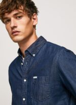 Denim Parton Denim Shirt Pepe Jeans L20F2F1035 Men - Image 3