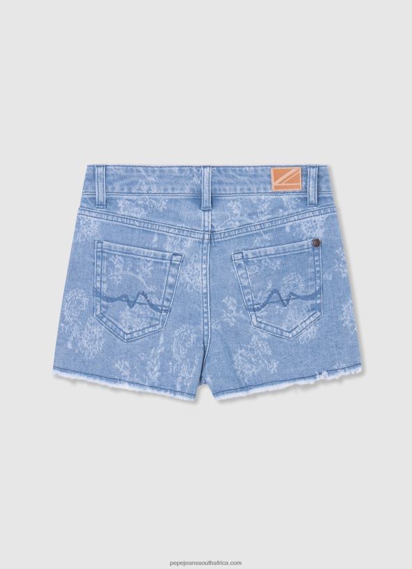 Denim Patty Floral Print Denim Shorts Pepe Jeans L20F2F1490 Girl - Image 2