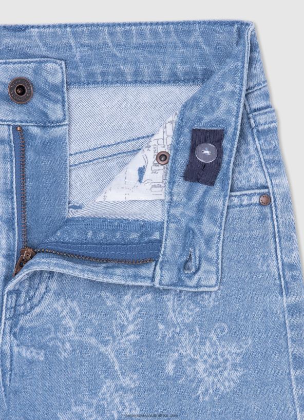 Denim Patty Floral Print Denim Shorts Pepe Jeans L20F2F1490 Girl - Image 3