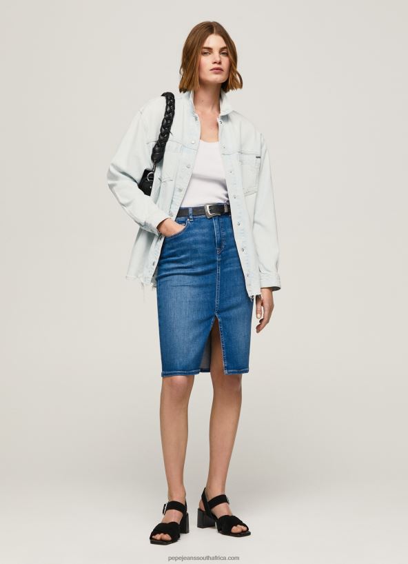 denim_regular_fit_denim_skirt_pepe_jeans_l20f2f485_women.jpg Denim Regular Fit Denim Skirt Pepe Jeans L20F2F485 Women - Image 1