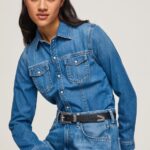 Denim Slim Fit Denim Shirt Pepe Jeans L20F2F320 Women