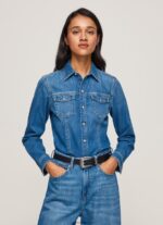Denim Slim Fit Denim Shirt Pepe Jeans L20F2F320 Women - Image 3